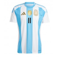 Fotbalové Dres Argentina Angel Di Maria #11 Domácí Copa America 2024 Krátký Rukáv
